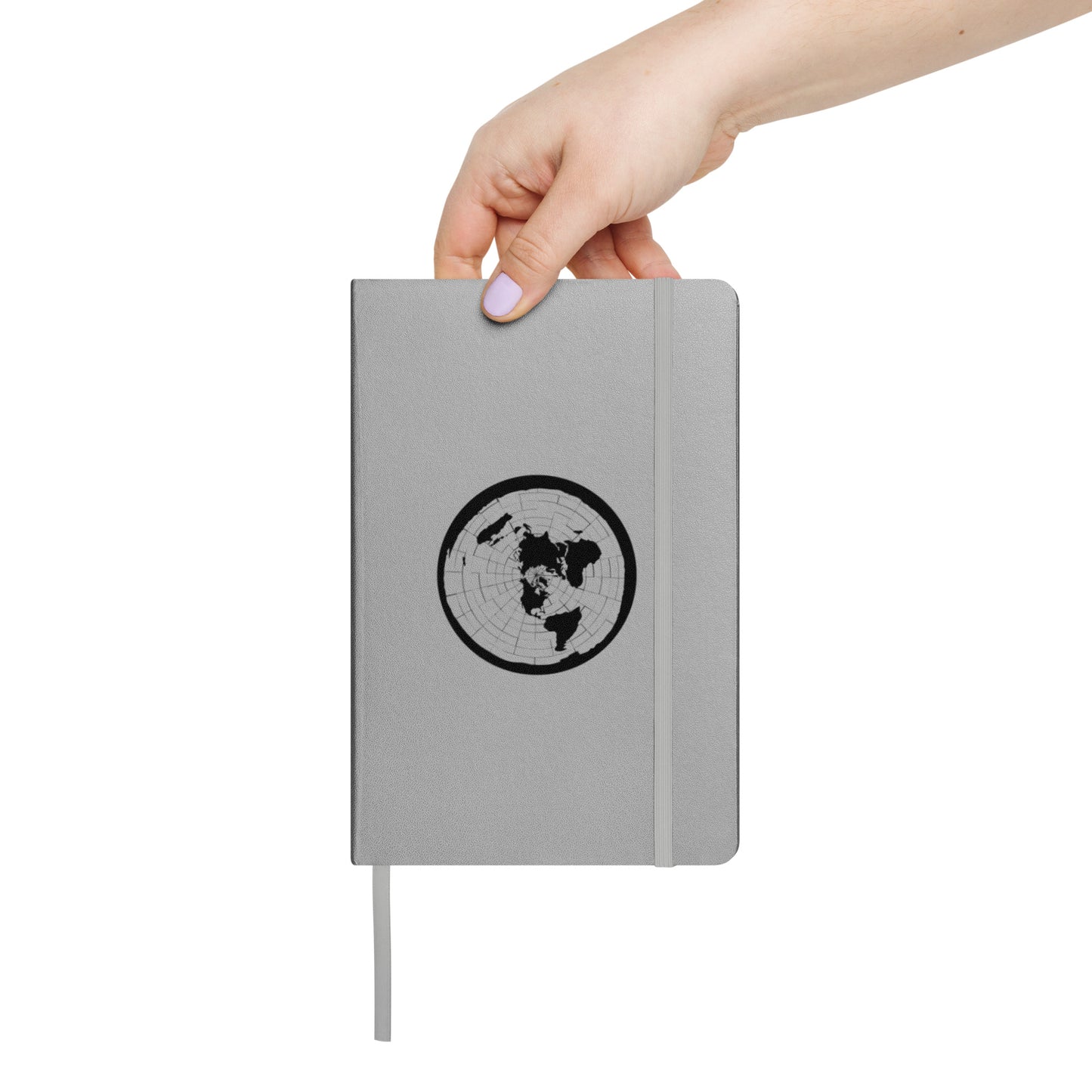 Flat Earth Map Hardcover Notebook