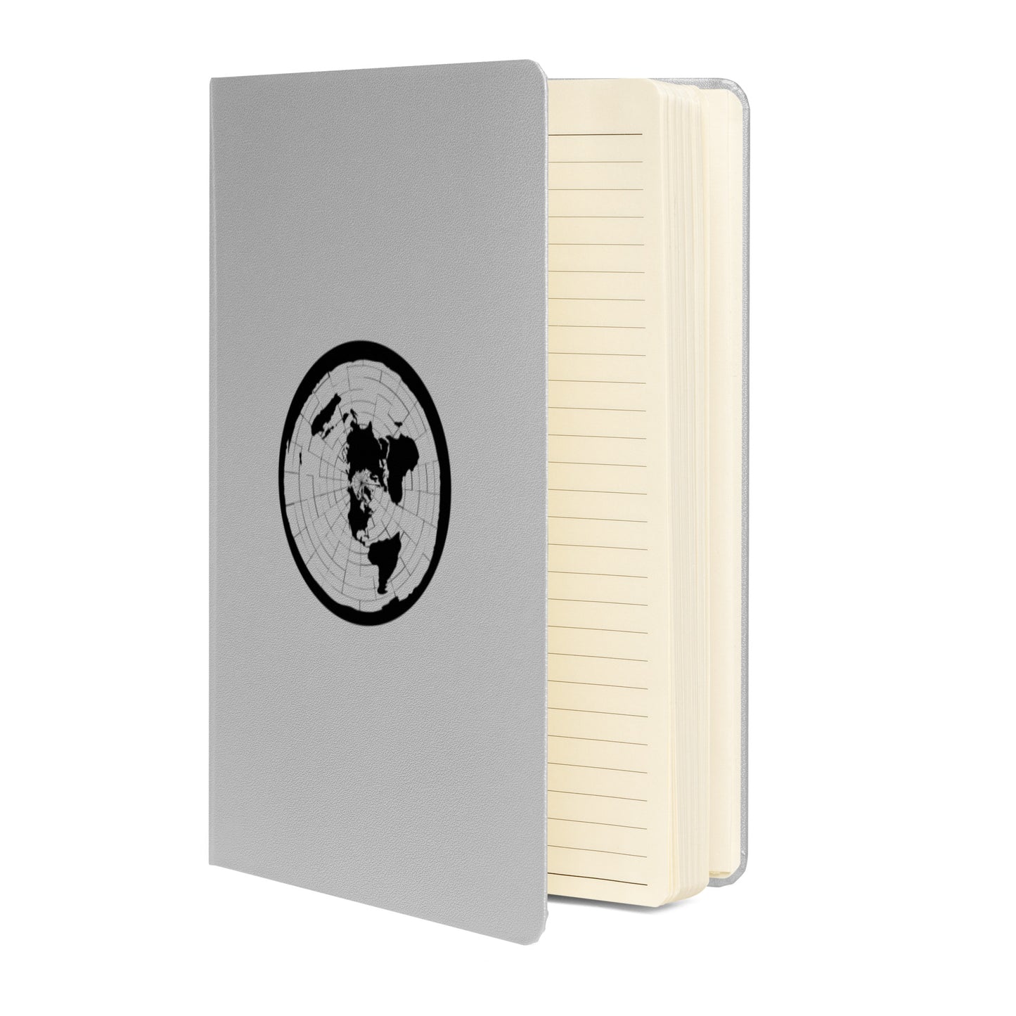 Flat Earth Map Hardcover Notebook