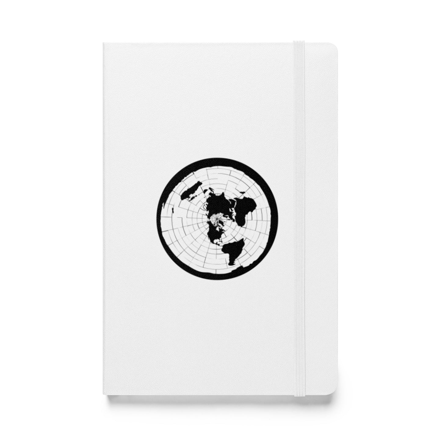 Flat Earth Map Hardcover Notebook