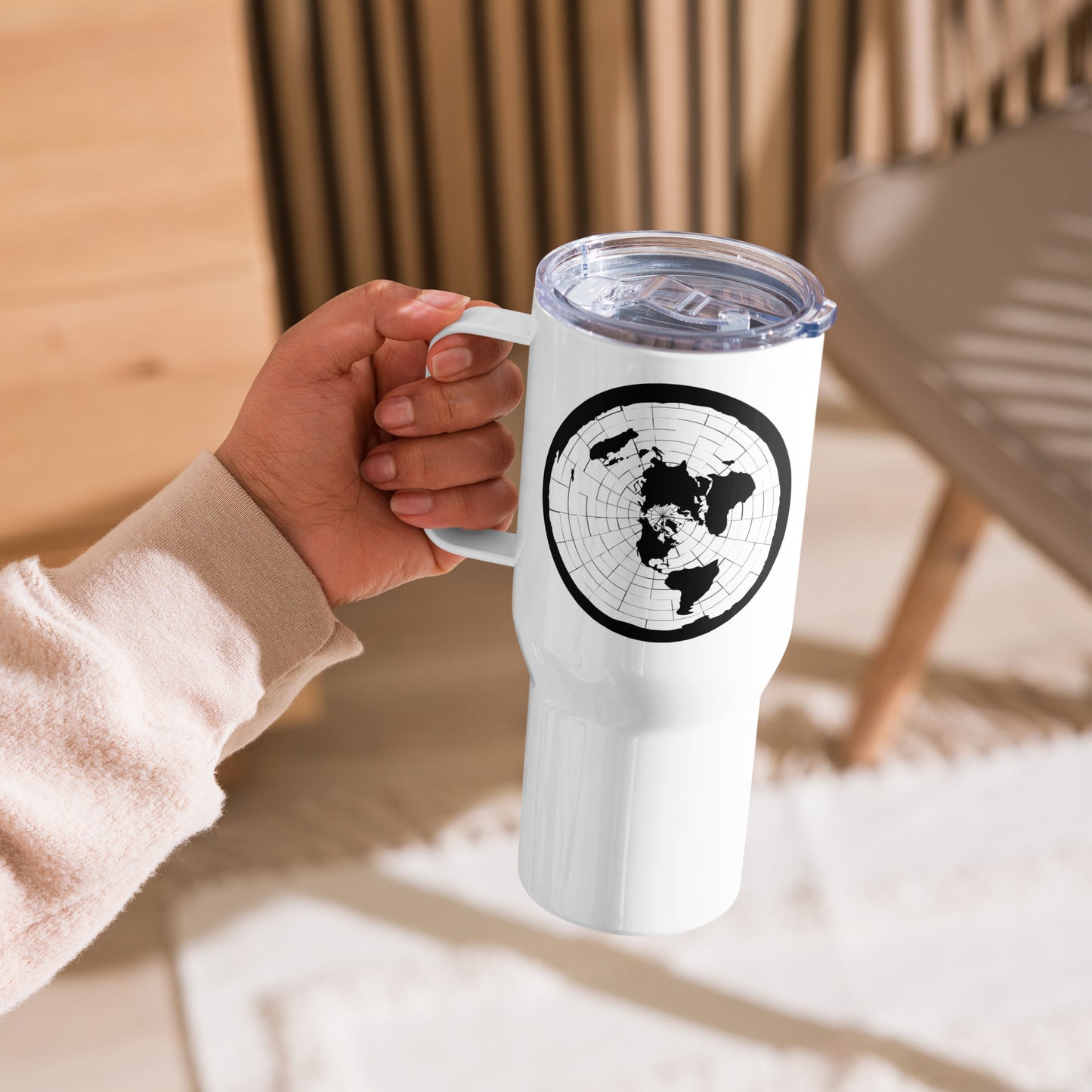 Flat Earth Map Travel Tumbler