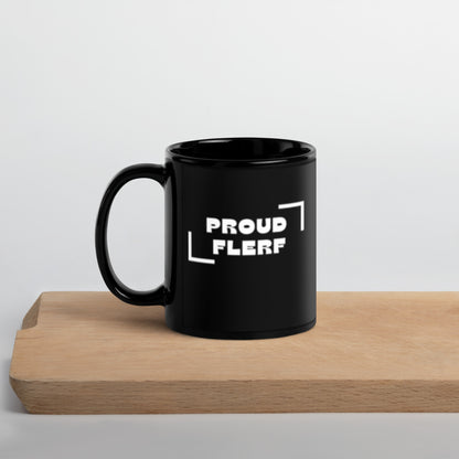 Proud FLERF - black glossy mug