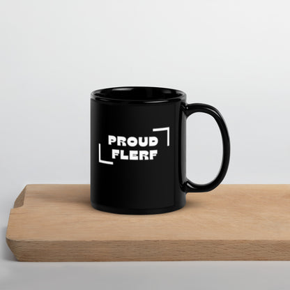 Proud FLERF - black glossy mug