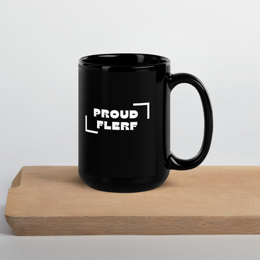 Proud FLERF - black glossy mug