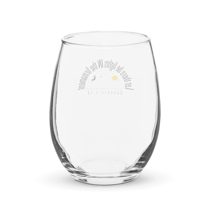 Lights In Firmament - stemless wine glass