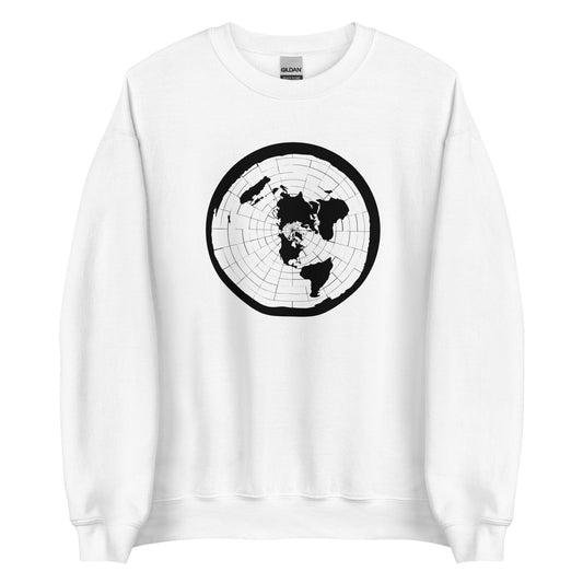 Flat Earth Map Sweatshirt - UNISEX one side printing