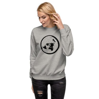 Flat Earth Map Unisex Premium Sweatshirt