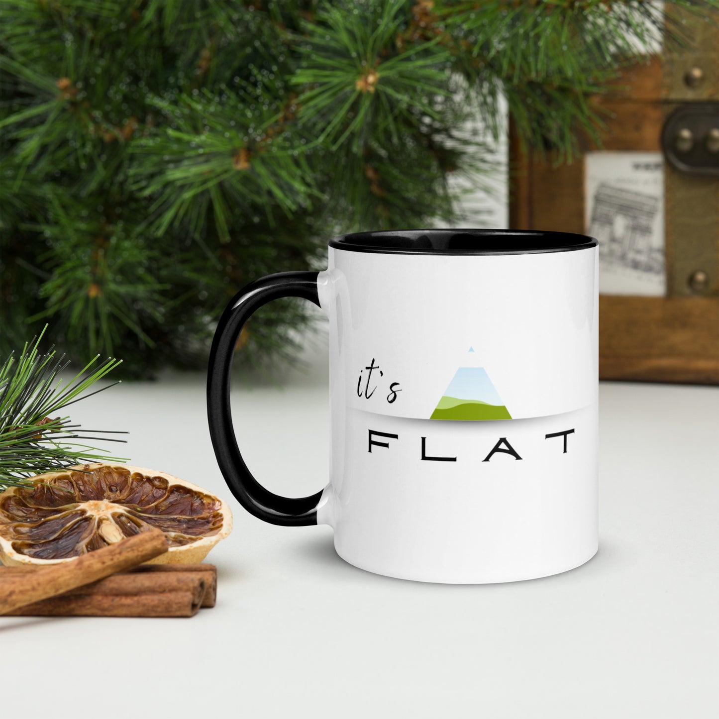 It's Flat - mug with color inside