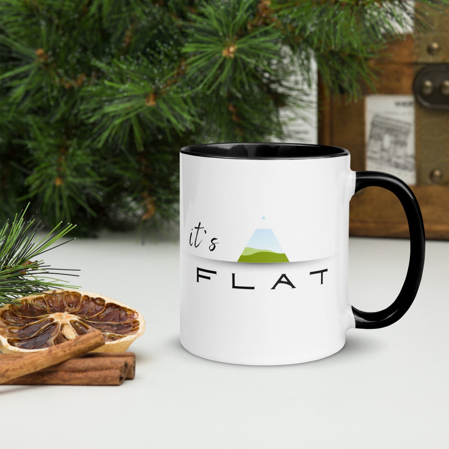 It's Flat - mug with color inside