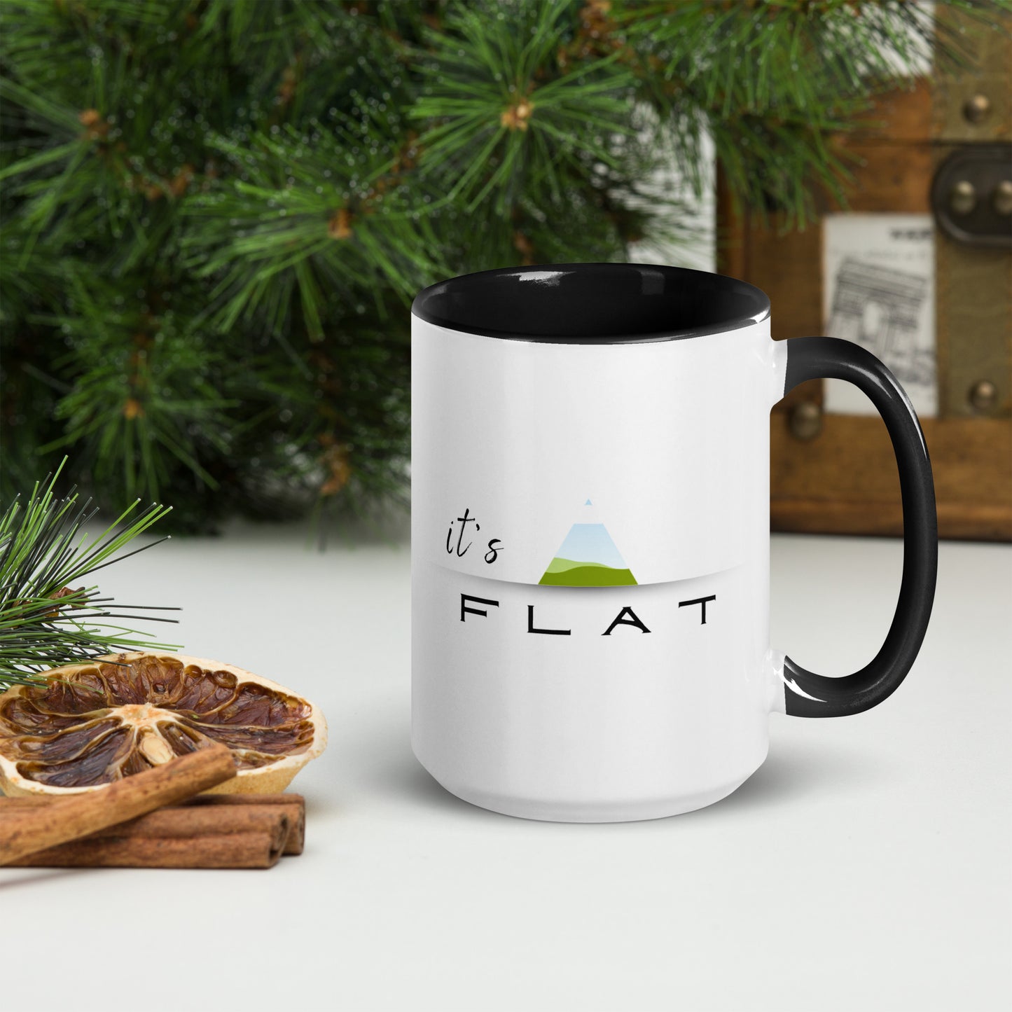 It's Flat - mug with color inside