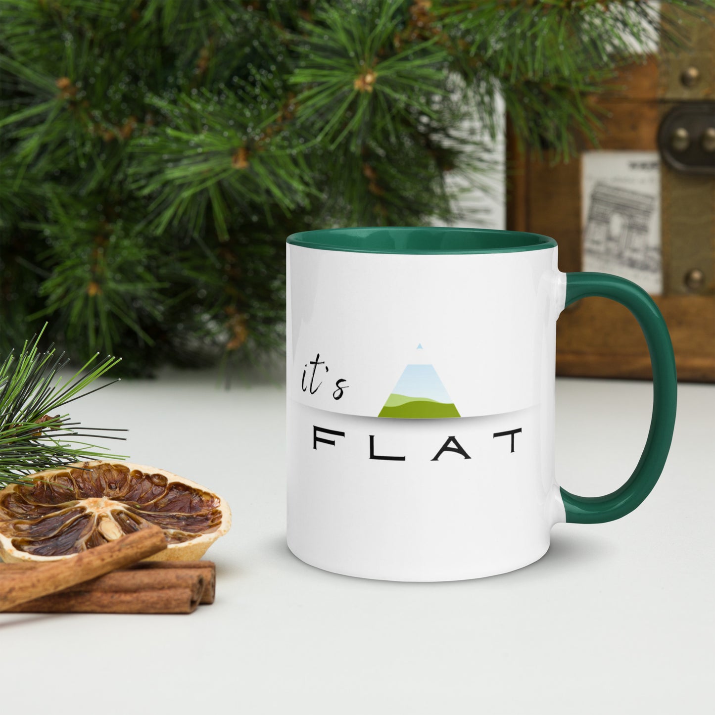 It's Flat - mug with color inside