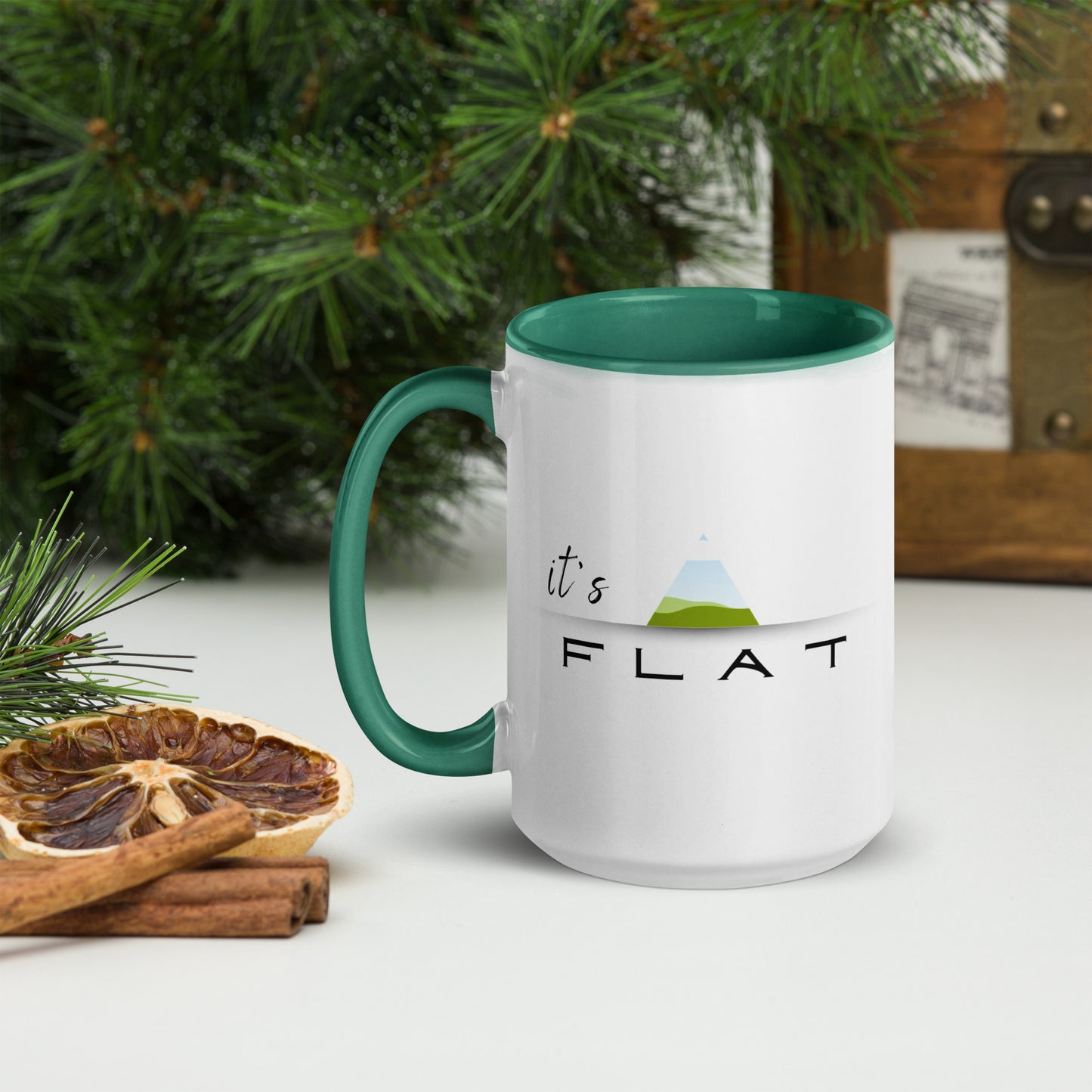 It's Flat - mug with color inside