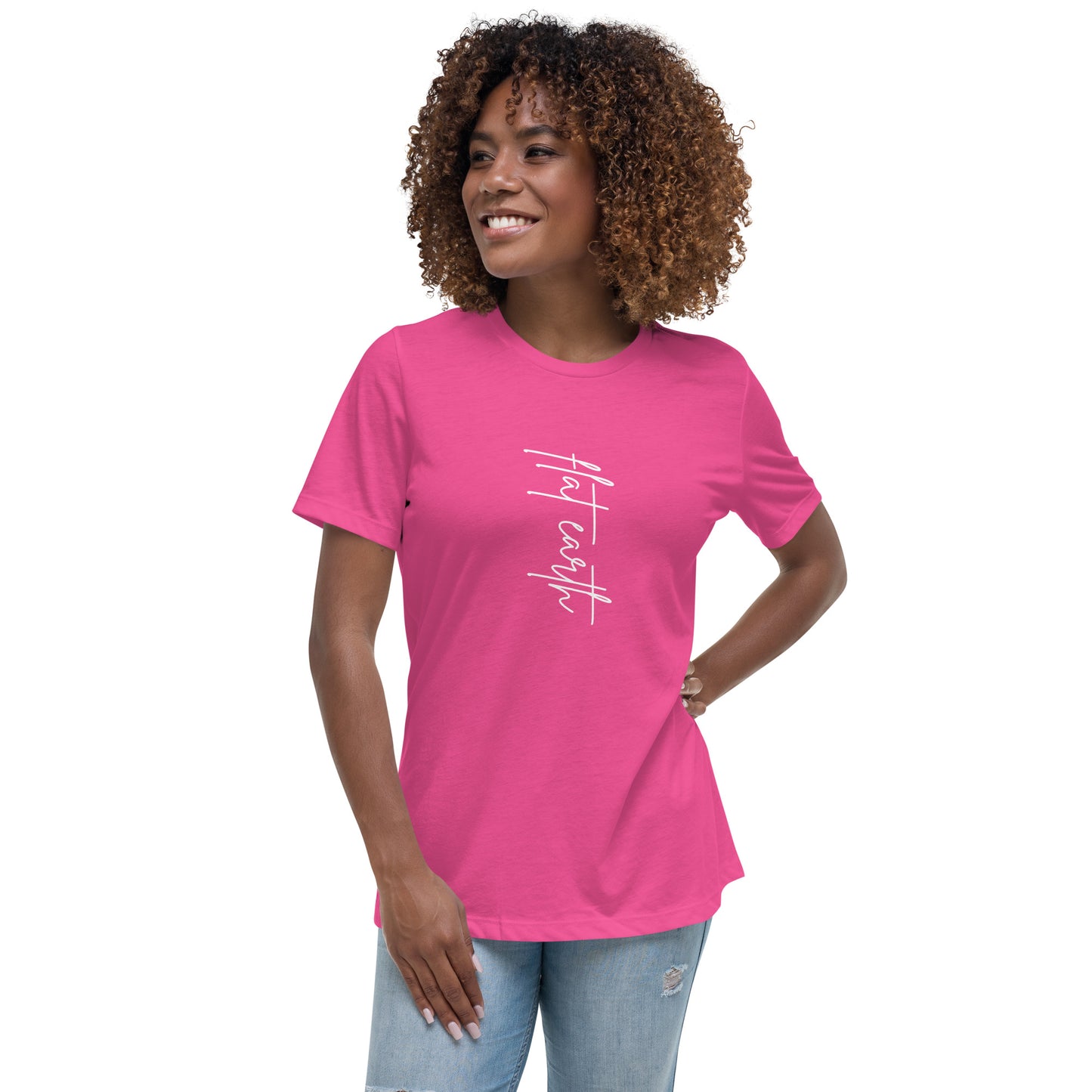 Simply Flat Earth - women's relaxed t-shirt