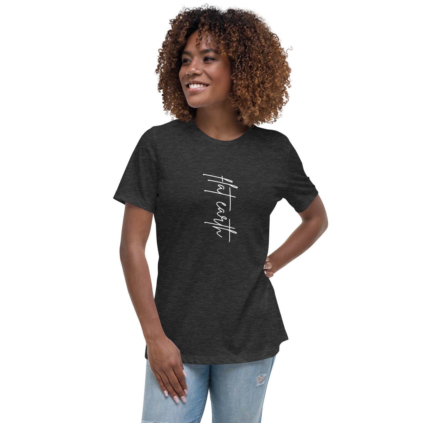 Simply Flat Earth - women's relaxed t-shirt