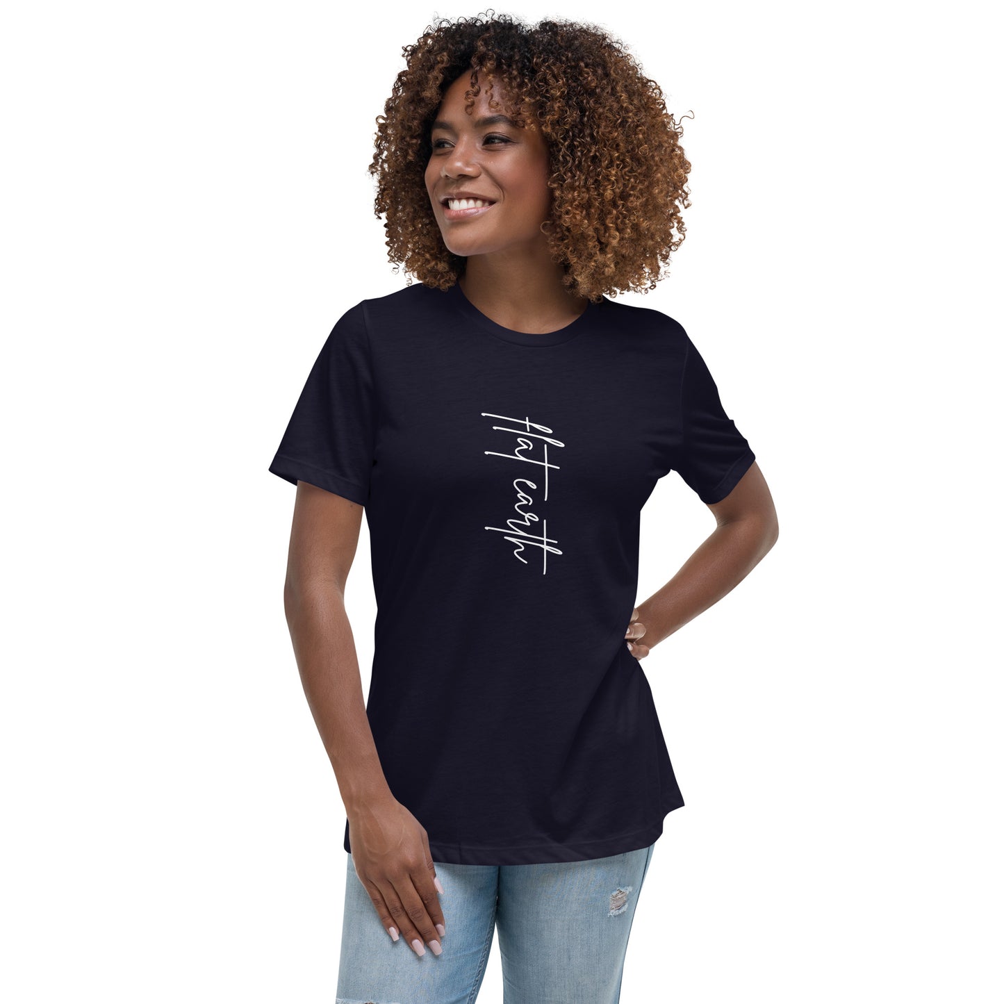 Simply Flat Earth - women's relaxed t-shirt