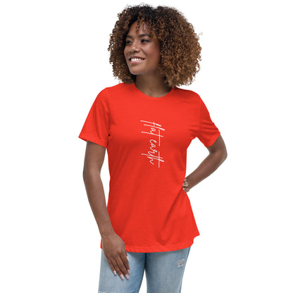 Simply Flat Earth - women's relaxed t-shirt